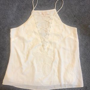 White lace tank top